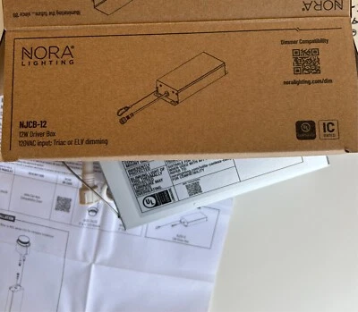 Nora Lighting 12 Watt Driver Box for 2" & 4" Iolite Can-less Downlights NJCB-12