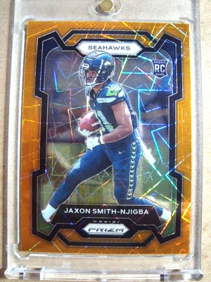 2023 Jaxon Smith-Njigba Panini Prizm Rookie Orange Lazer Prizm RC