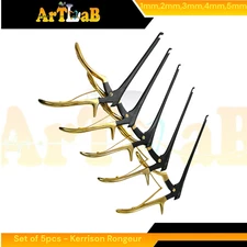 Set of 5 Kerrison Rongeurs Bite Sizes 1mm+2mm+3mm+4mm+5mm, Cervical Rongeur