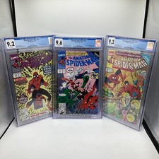 (3)Amazing Spider-Man #341-343 1990-91 CGC 9.2+ ‘Powerless’ Complete Mini Series