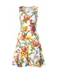 Dolce & Gabbana Bamboo Climbing Floral Print Sleeveless Dress Size 42