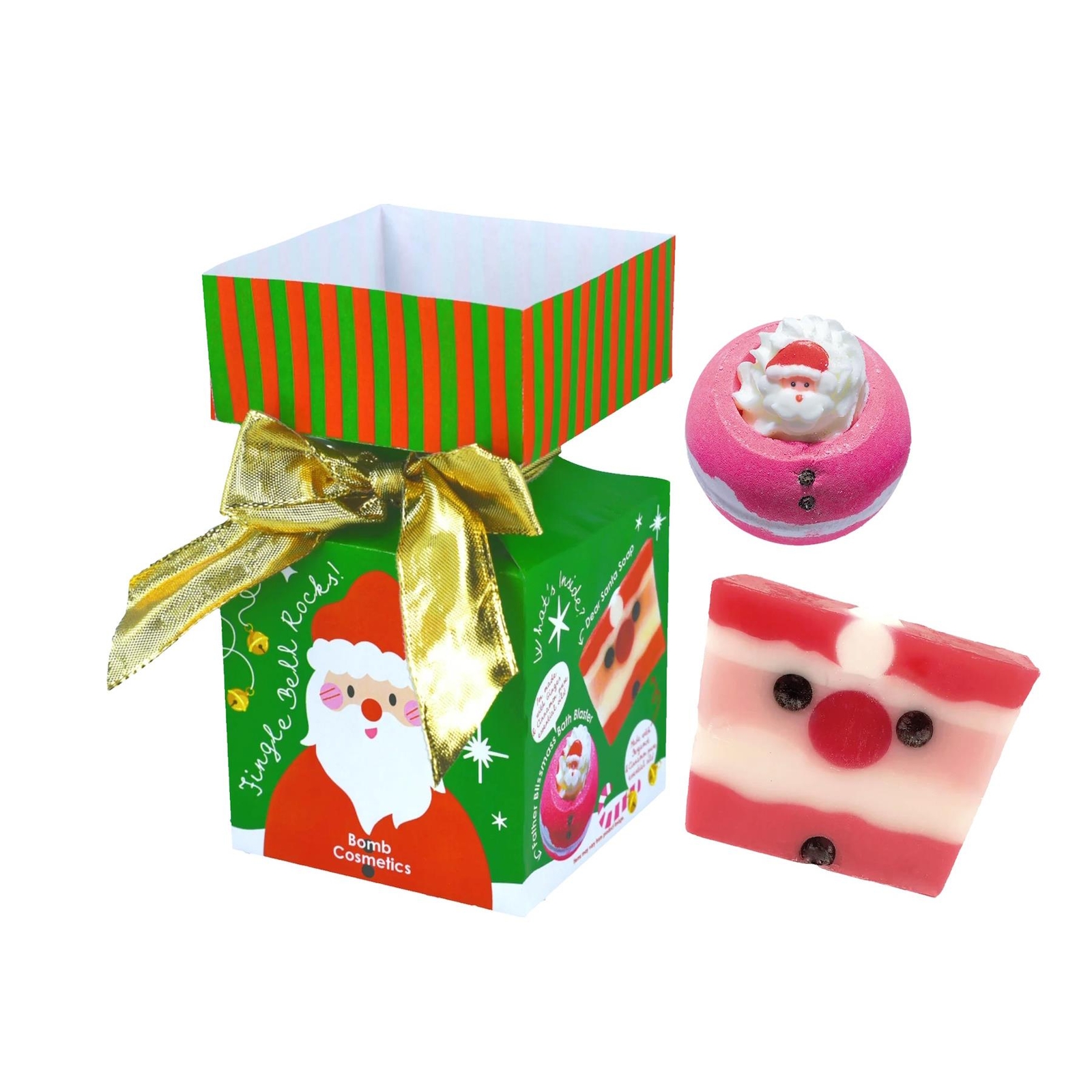 Bath Bomb, Soap Gift Set Christmas Mini Cracker Jingle Bell Santa
