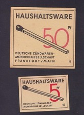 2 Old Matching Tag Germany BN183165 Hauschaltsware