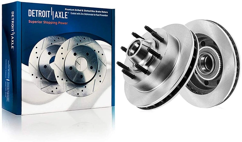 Front Rear Disc Rotors Ceramic Brake Pad for 2008-2021 Ford E-150 E-250 E-350 SD - Image 4 of 4