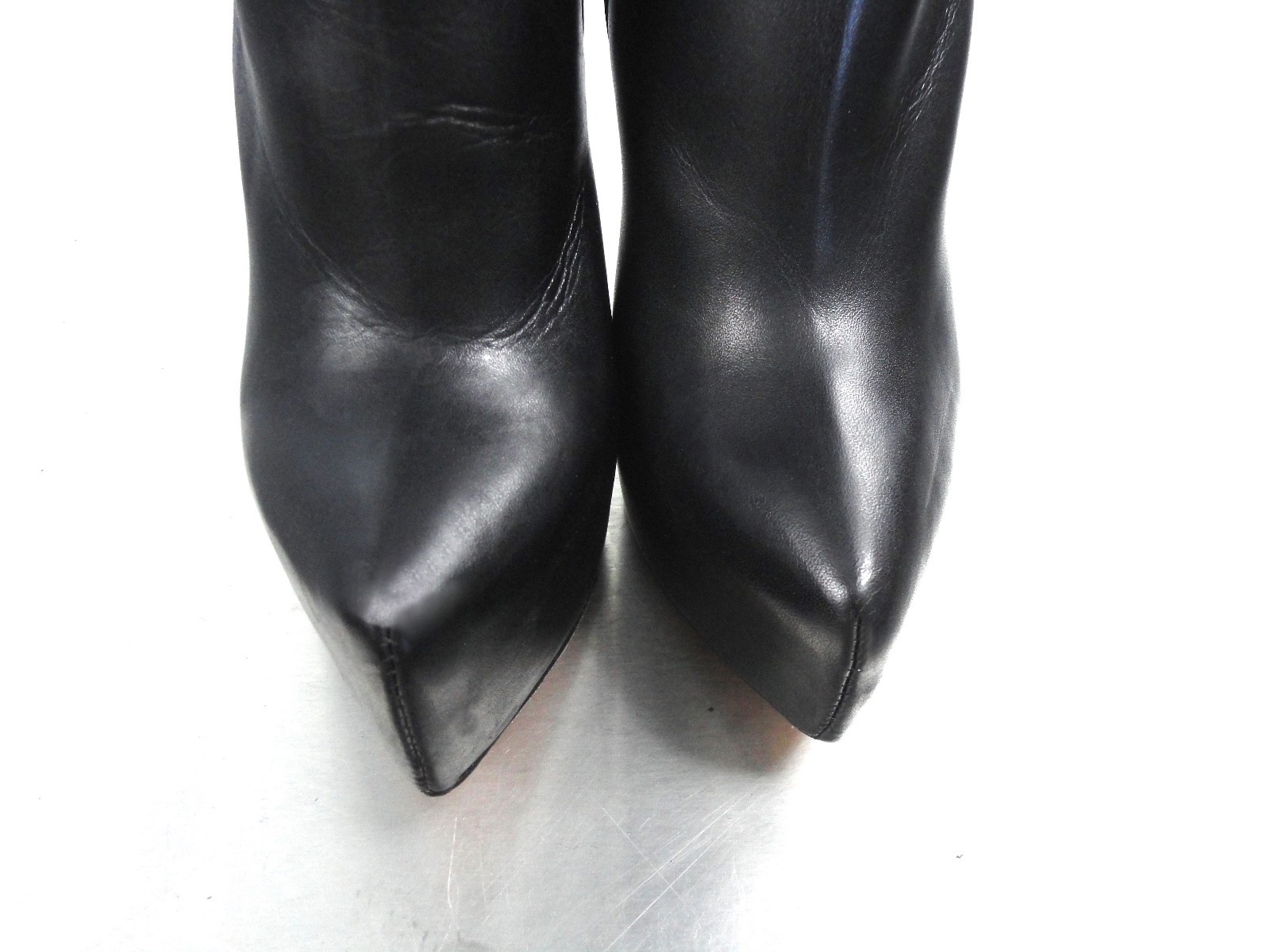 Bottes Overknee Plateforme CQ COUTURE - Cuir Noir, Talon Très Haut >10cm, Taille 41, Neuves Avec Boîte