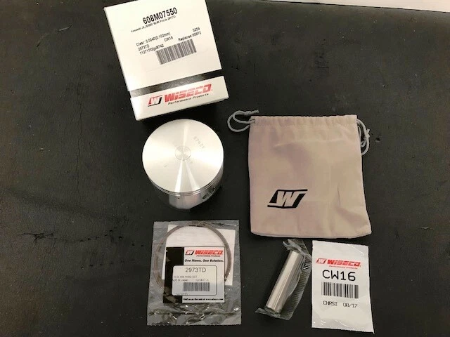 WISECO 608M07500 FORGED PISTON 75mm STD BORE Kawasaki Jet Ski 550 JSX550 608ps - Изображение 2 из 3