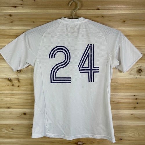 Adidas Muscatine Iowa Muskies Jersey Youth Medium White Soccer Clima Cool 365 - Picture 6 of 7