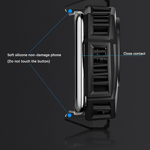 Phone Cooler Cooling Fan Frozen Digital Display Phone Radiator Ambient Light DA - Zdjęcie 12 z 12