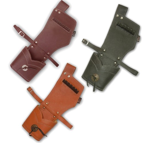 LEATHER RECURVE BOW/ LONGBOW SIDE/HIP/WAIST ARROW QUIVER BAG - Picture 10 of 16