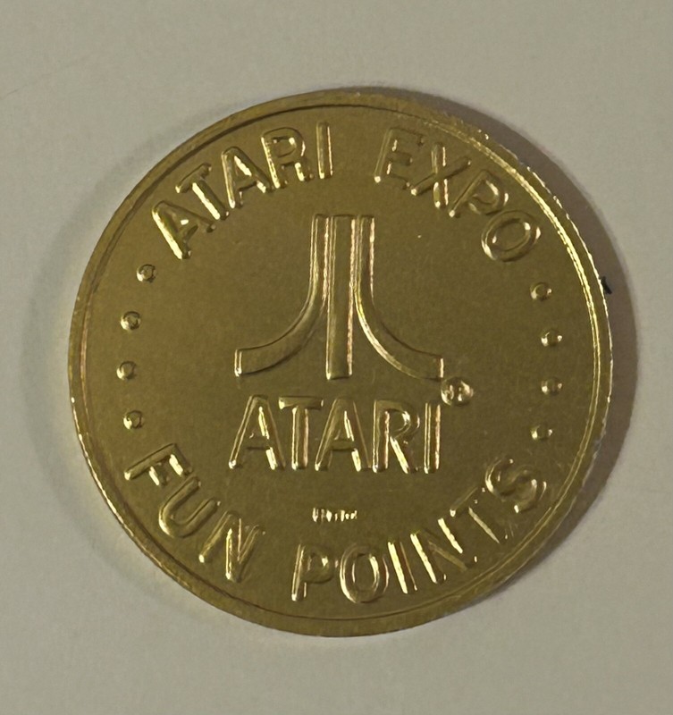 Game Token Gold Atari Video Game Expo Vintage 80s