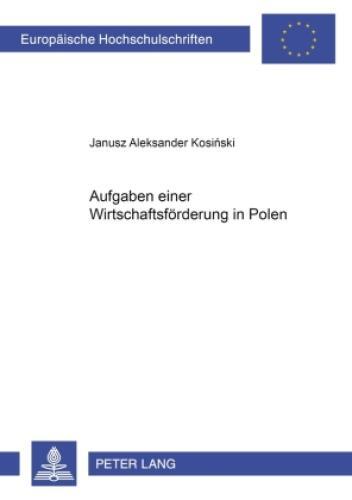 Aufgaben Einer Wirtschaftsförderungsbank In Polen Dissertationsschrift