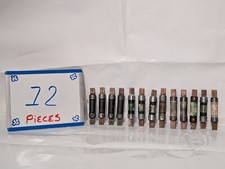 Lot of 12 Blade Fuses, Varying Amperage and Manufacturers, Incl. Buss, Fusetron