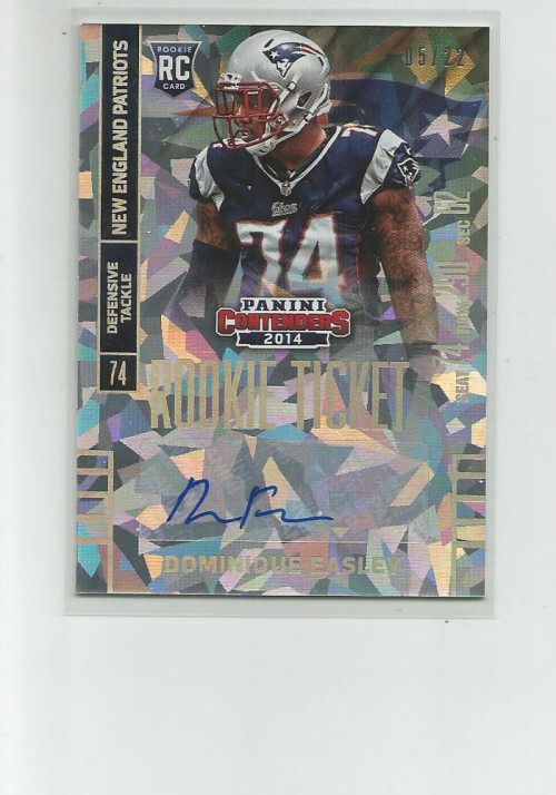 Dominique Easley Panini Contenders #126 Autograph-Cracked Ice