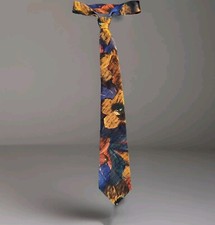 Mens Vintage Wide Tie Blues-Browns-Golds 