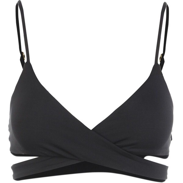 L*Space 159987 Women's Black Sexy Rocky Wrap Bikini Top Size S
