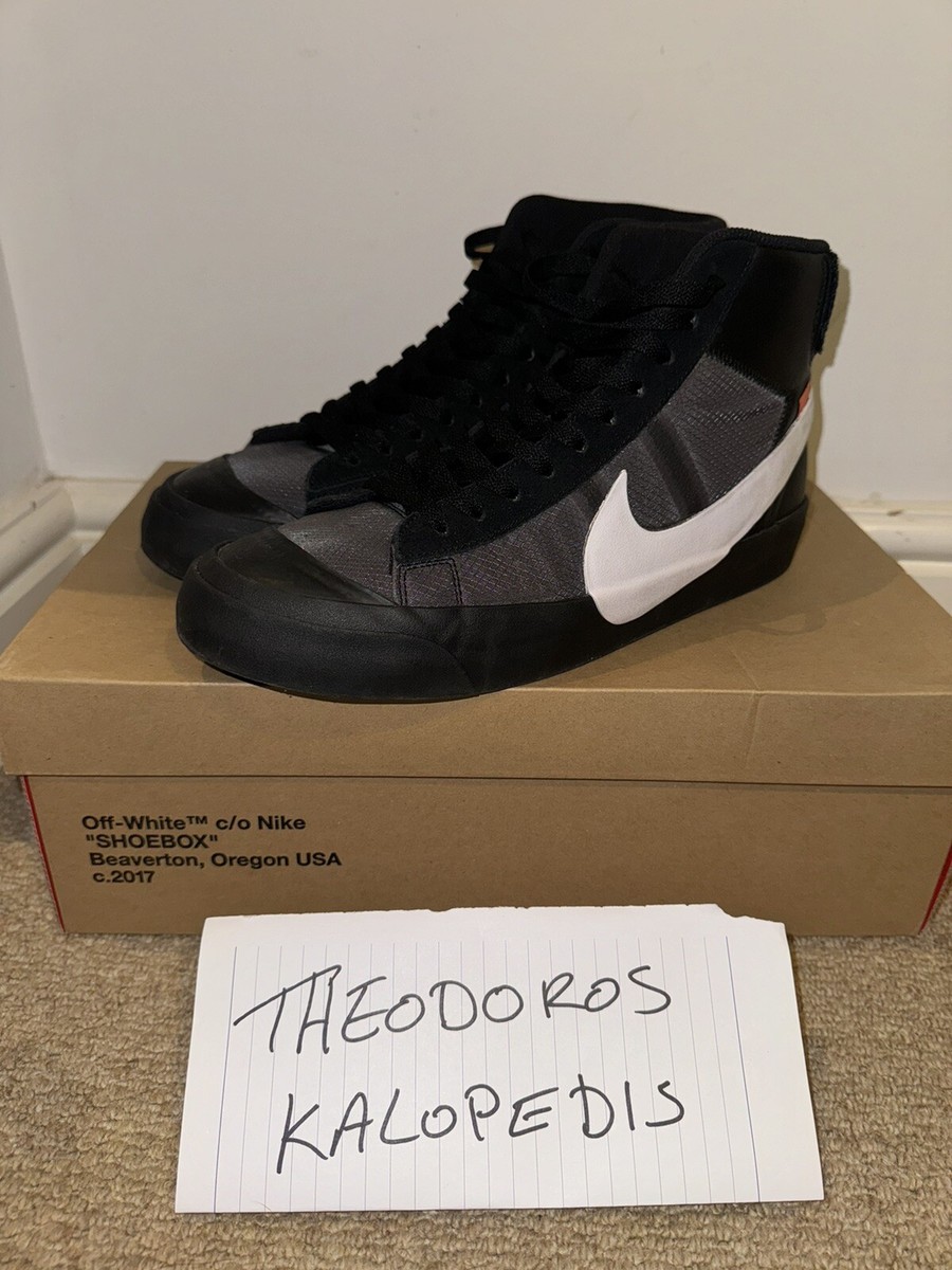 Size 10 Nike Blazer Mid x OFF-WHITE 'Grim Reapers' 2018 UK