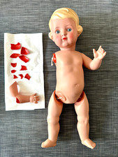 Vintage Schildkr t Doll  Inge  41 cm Celluloid Broken Arm 1950s Germany