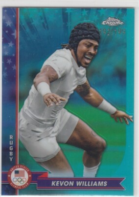 2024 Kevon Williams Topps Chrome Olympics AQUA REFRACTOR /199 - #79 Rugby