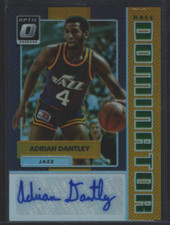2017-18 Donruss Optic Hall Dominators Signatures Gold #1 Adrian Dantley Auto /10