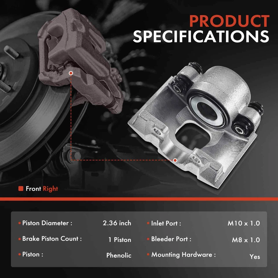 Pinza de freno delantera derecha derecha mercedes-benz w163 ml320 ml350 ml430 1634200183 Foto 2 de 4