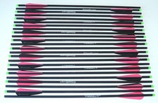 22" Pink/Black Carbon Parabolic Crossbow Bolts Weight Sorted Arrows Qty 6 - 24