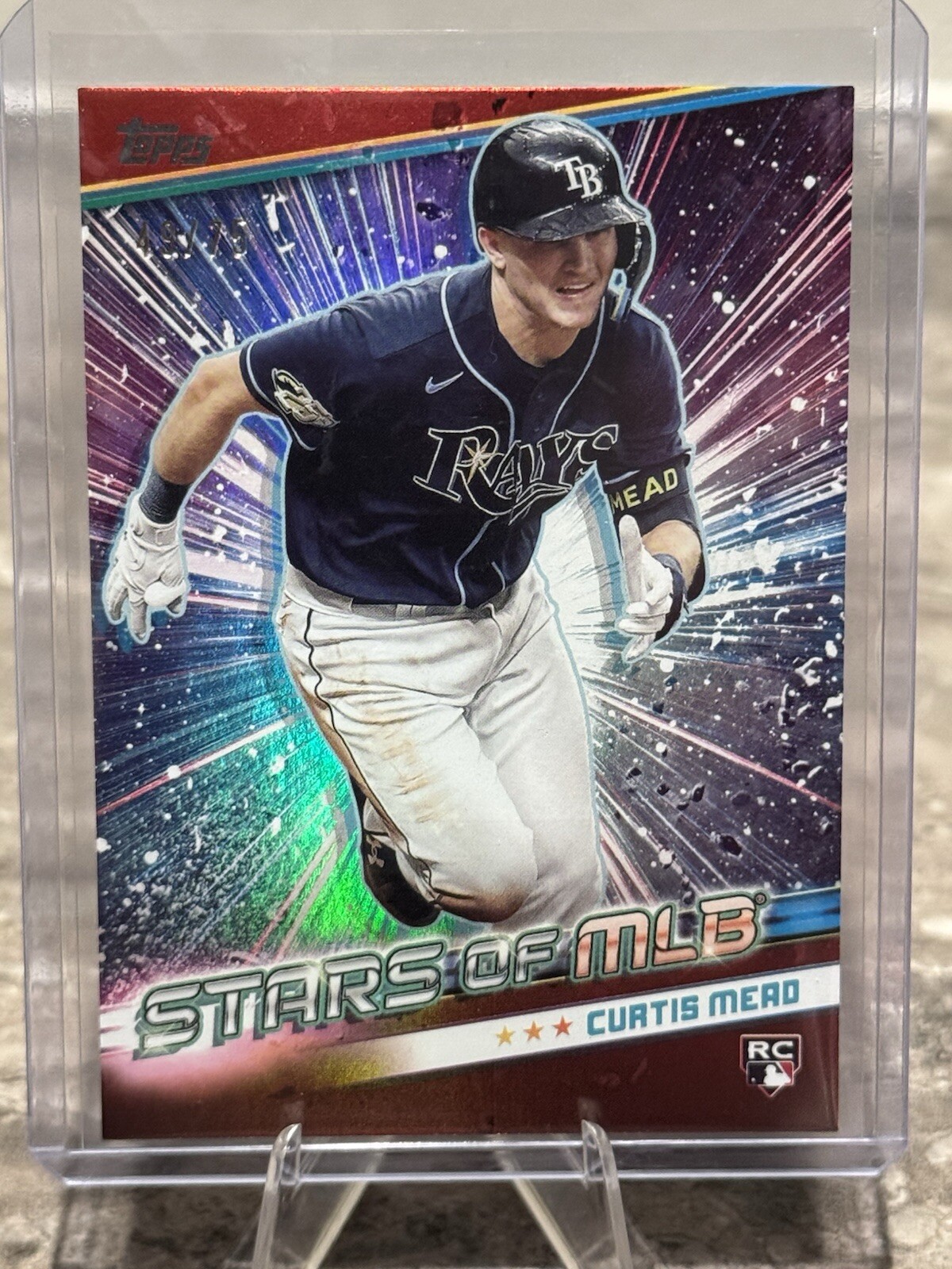 2024 Topps Update Series Baseball Curtis Mead Stars of MLB RC SMLB-72 Red #d /75