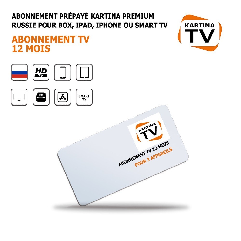 Abonnement Tv Kartina Russie pour rester connecté à vos chaînes sur iPad