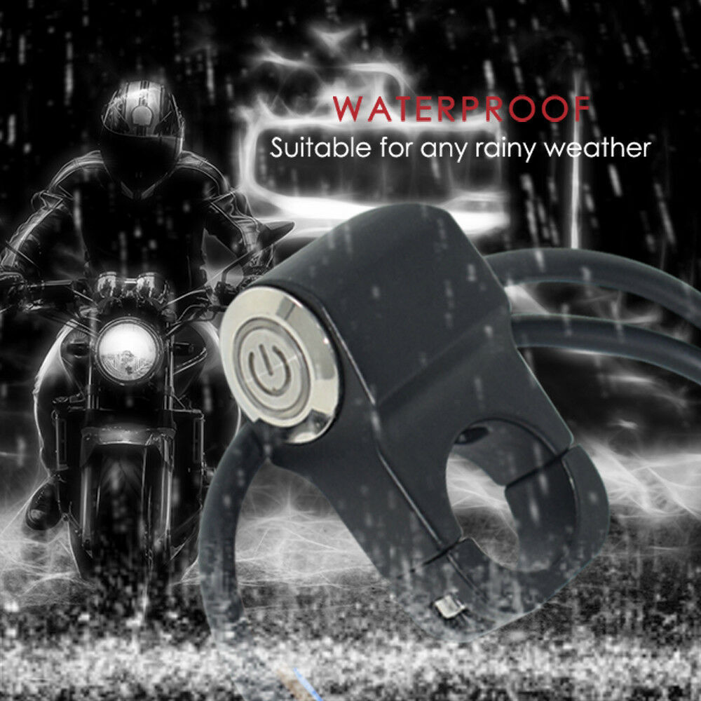 22mm LED Motorcycle Handlebar Switches Headlight Fog Light ON OFF Switch Button