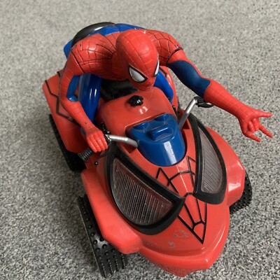 LARGE IMC TOYS SPIDERMAN ON QUAD BIKE MARVEL REMOTE CONTROLED (NO