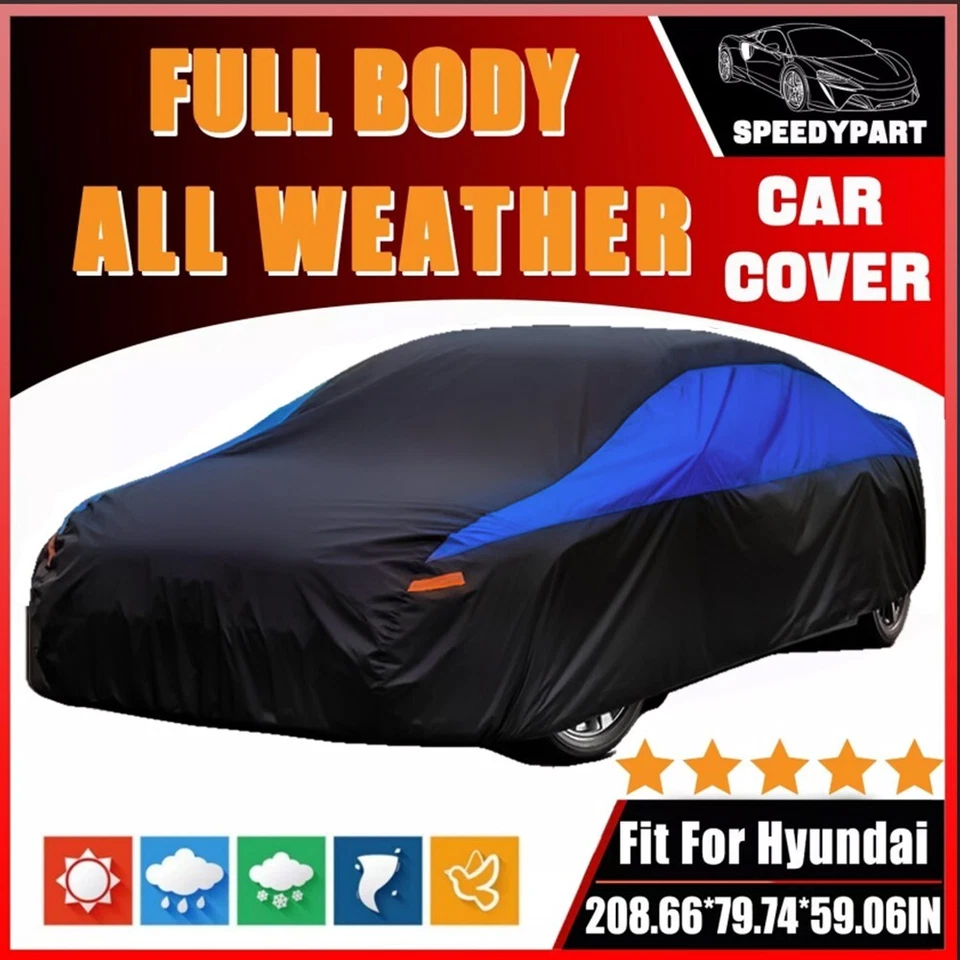 For Hyundai Sonata Full Car Cover All Weather Protection Snow Dust Resistant US - Image 3 of 4