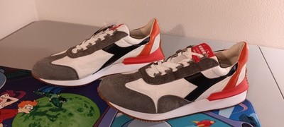 NEW Diadora Equipe Mad Italia Stone Wash Lace Up | Red Black White | 10M | 