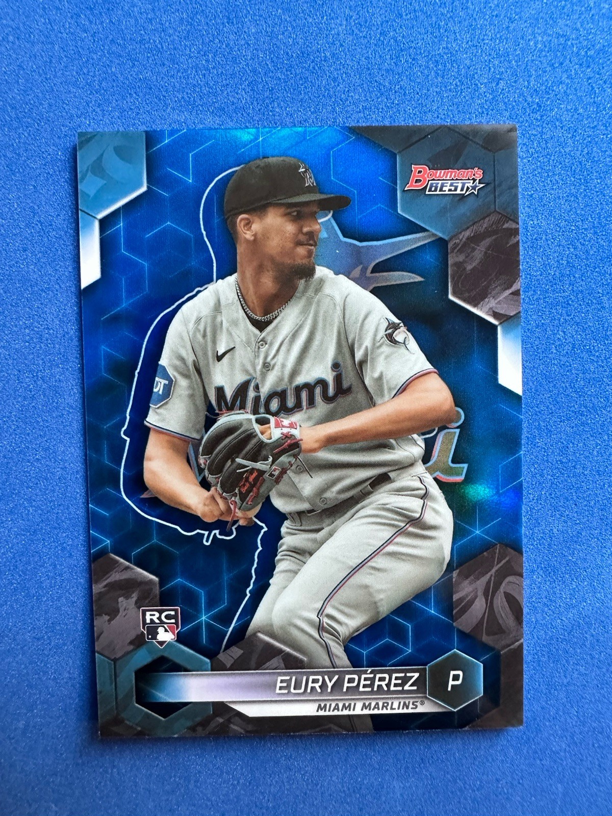 Eury Perez 2023 Bowman's Best #34 Blue Refractor /150 Price Guide