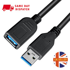 Premium 5Gbps USB 3.0 Extension Cable Data Transfer Lead Male to Female UK