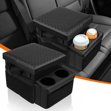 Car Seat Organizer with 2 Cup Holders - Foldable Universal Rear Bench Seat 21