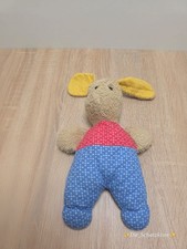 Sigikid Hund Flips Plüschtier rot blau 80er ca. 24 cm Vintage 