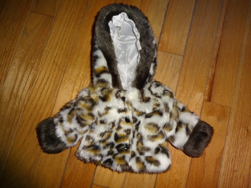 Brown Faux Fur Winter Parka Coat Jacket w/ Hood fits 18" American Girl Size Doll