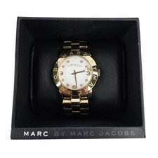 Marc By Marc Jacobs Watch White Dial Gold Bracelet Quartz Spares or Repairs