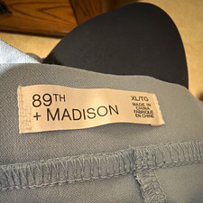 89th Madison Women s Blue Dress Pants Pleated Front Pockets Solid