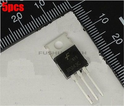 5Pcs TO-220 BD243C 100V 6A Transistor Npn New Ic fs #ea