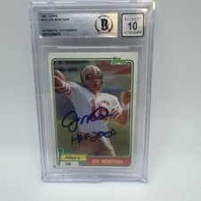 JOE MONTANA HAND SIGNED & INSCRIBED HOF INSCRIPTION ROOKIE CARD