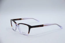 NEW VERA WANG V371 PU HAVANA CLEAR PURPLE AUTHENTIC FRAMES EYEGLASSES 50-18