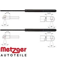 2X Gasfeder FüR Koffer-/Laderaum Metzger 2110381 DäMpfer GasdäMpfer