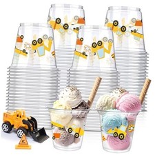50 Pcs Construction Theme Birthday Party Supplies 9oz Construction Cups Bulk