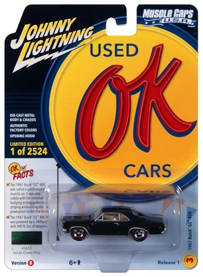 JLSP337B Johnny Lightning 1967 Buick GS 400 (Verde Green Poly)