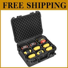 Storage Organizer for Dewalt/Milwaukee Batteries - Black