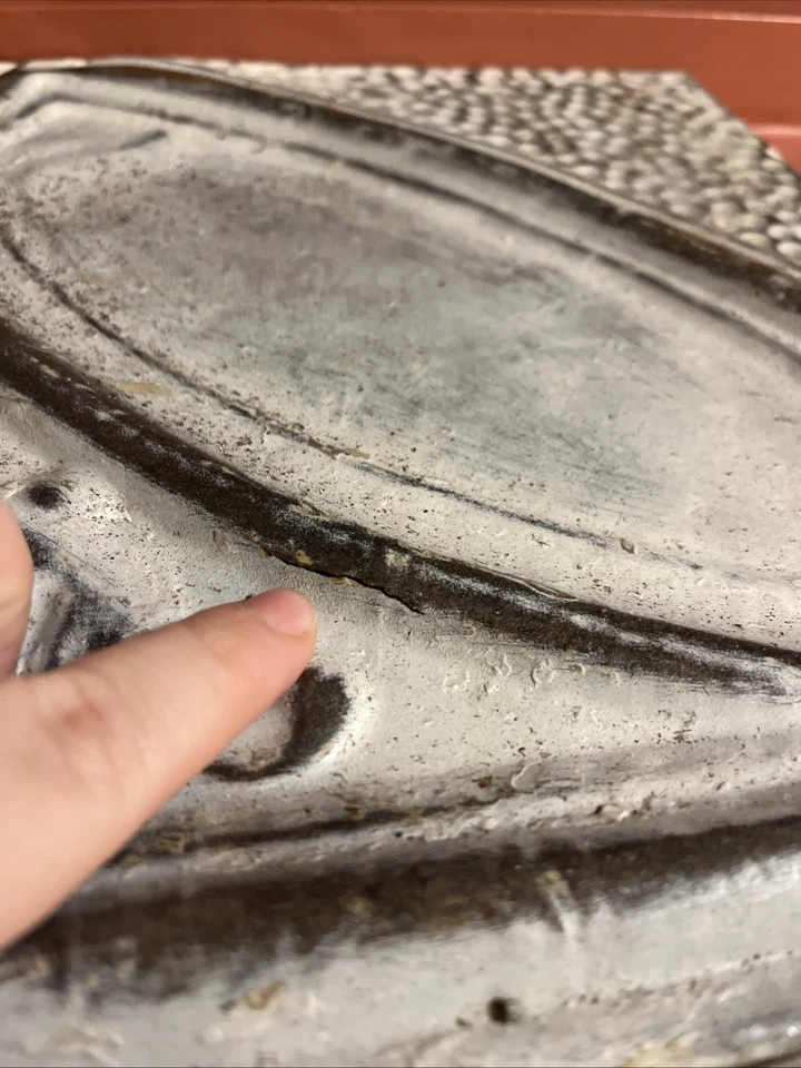 Старинный винтажный потолок металлическая жестяная плитка серый дерево подкладка стены украшение 12 x 12 - Изображение 3 из 4