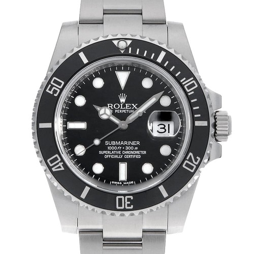 ROLEX SUBMARINER Date 116610LN black Random Number second hand...