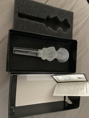 JACK DANIELS BOTTLE STOPPER FROSTED CRYSTAL BUST 2004 LIMITED EDITION IN BOX