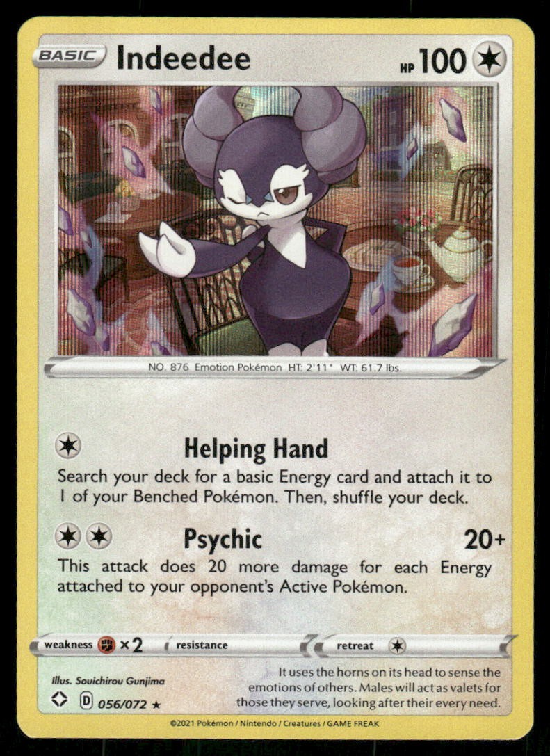 Indeedee 056/072 - Shining Fates - Holo Rare NM