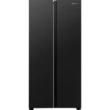 Fridgemaster MS83430EB 83cm Frost Free American Fridge Freezer Black E Rated